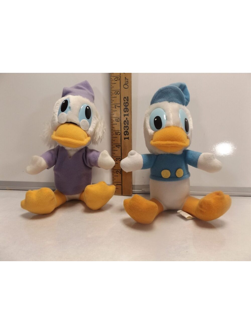 Vintage Mickeys Christmas Carol Plush Scrooge McDuck and Donald Duck Set of 2